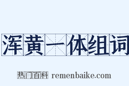 浑黄一体组词是什么意思的图片